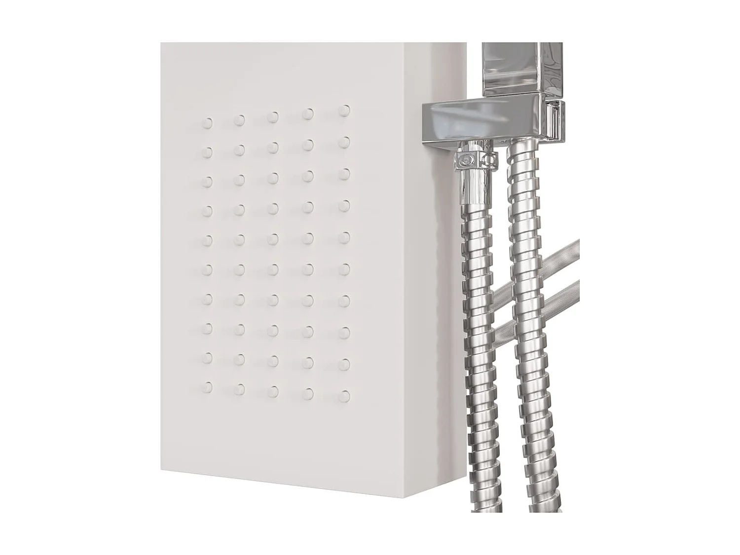 Pannello doccia sistema alluminio plastica bagno interno 114 cm bianco 02_0003117