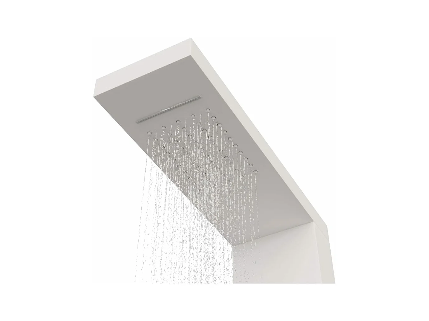 Pannello doccia sistema alluminio plastica bagno interno 114 cm bianco 02_0003117