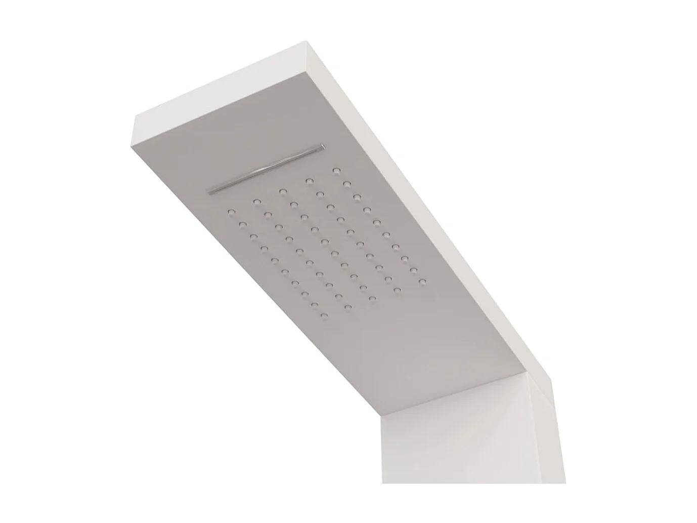 Sistema de panel de ducha de aluminio y plástico para baño interior 114 cm blanco 02_0003117