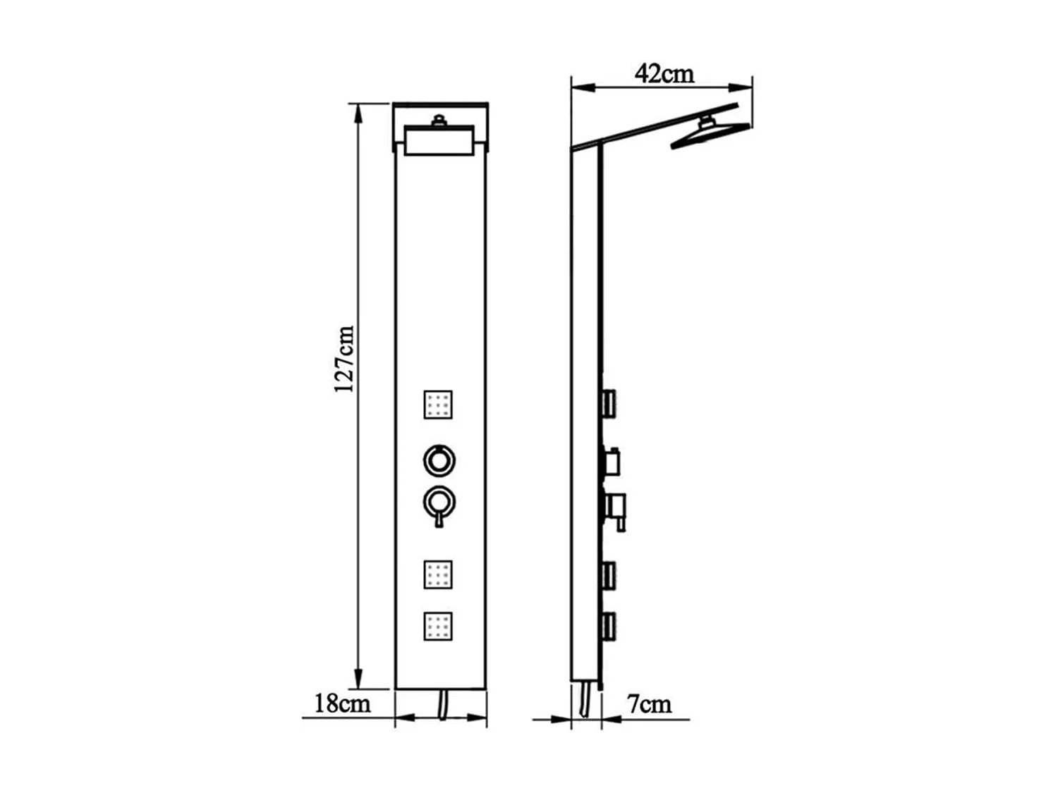 Sistema de ducha de cristal para baño interior marrón de 127 cm 02_0003122