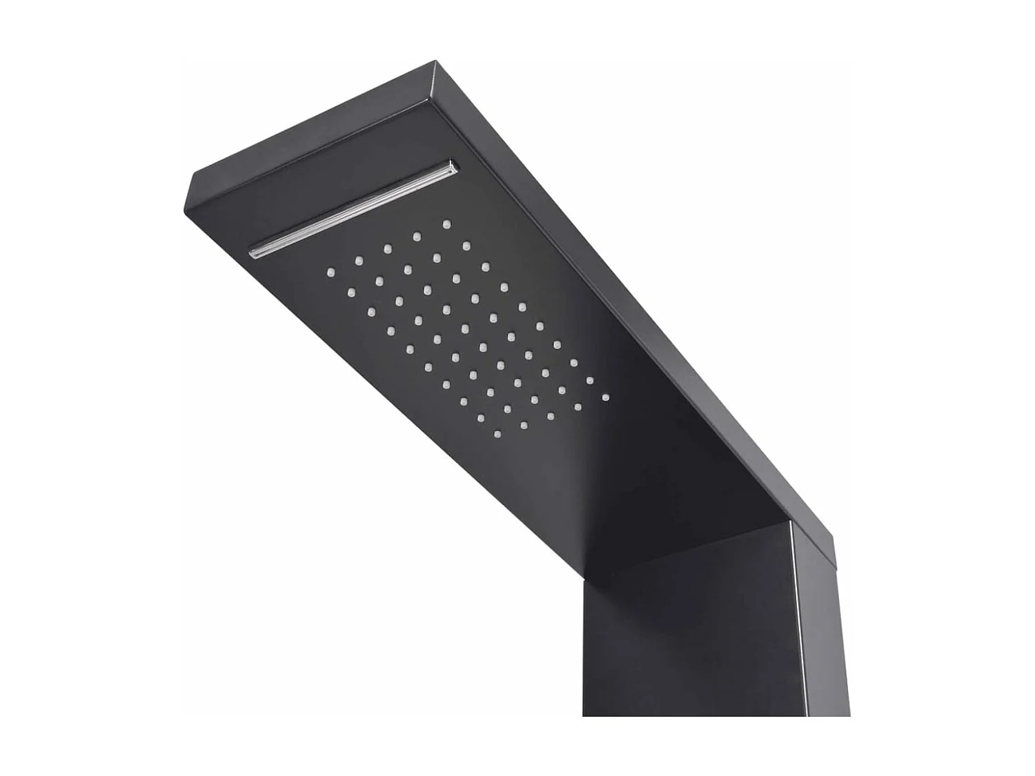 Sistema di pannelli doccia in alluminio bagno casa nero opaco 02_0003119