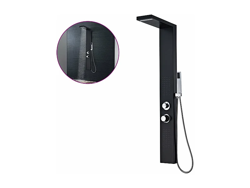 Système de panneau de aluminium noire 15 x 47 x 130 cm 02_0003119