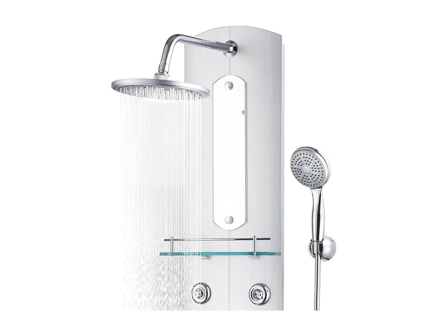 Painel de chuveiro torneira de chuveiro plástico aço inoxidável 110 cm 02_0003429