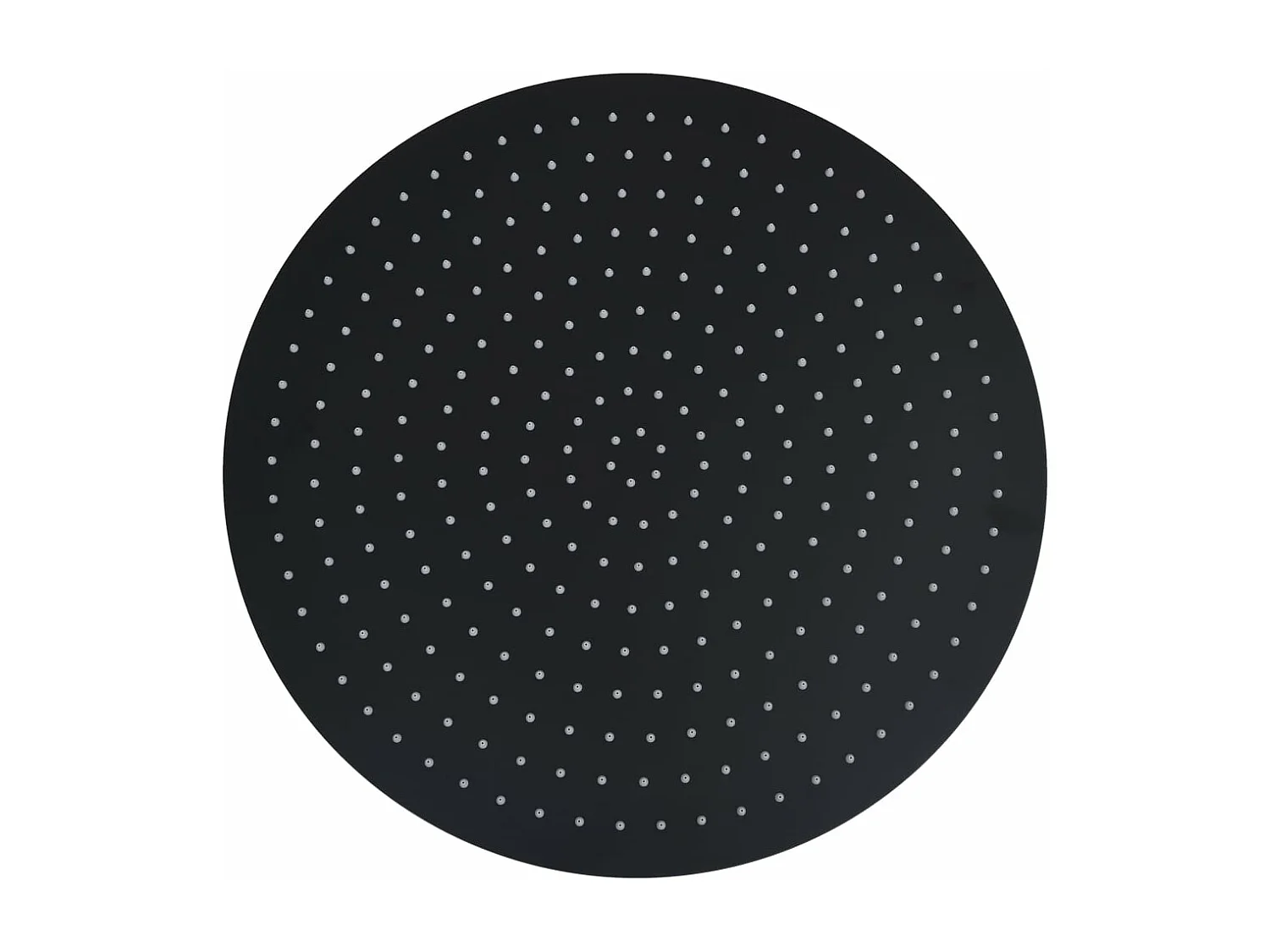 Alcachofa de ducha tipo lluvia Rociador Alcachofa de ducha Alcachofa de ducha de mano Accesorio de baño Acero inoxidable 50 cm Redondo Negro 02_0002076