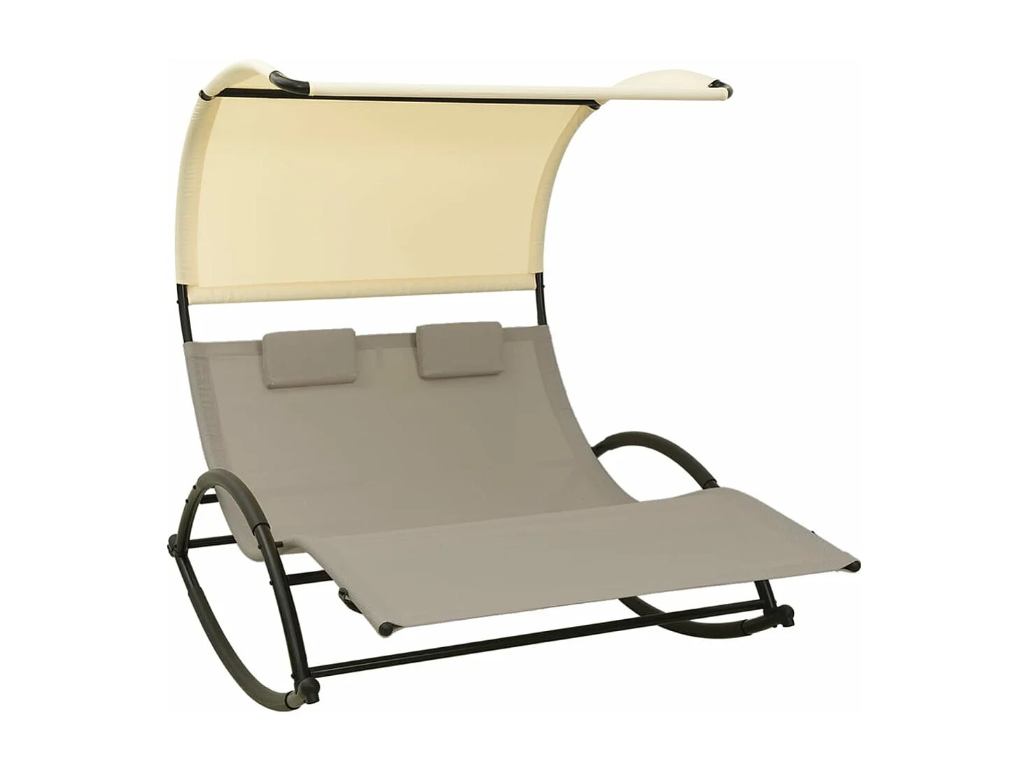Transat chaise longue bain crème 139 x 180 x 170 cm 02_0012725