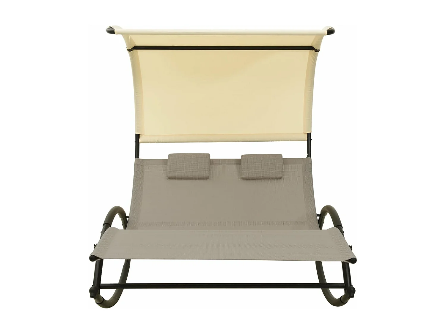 Transat chaise longue bain crème 139 x 180 x 170 cm 02_0012725