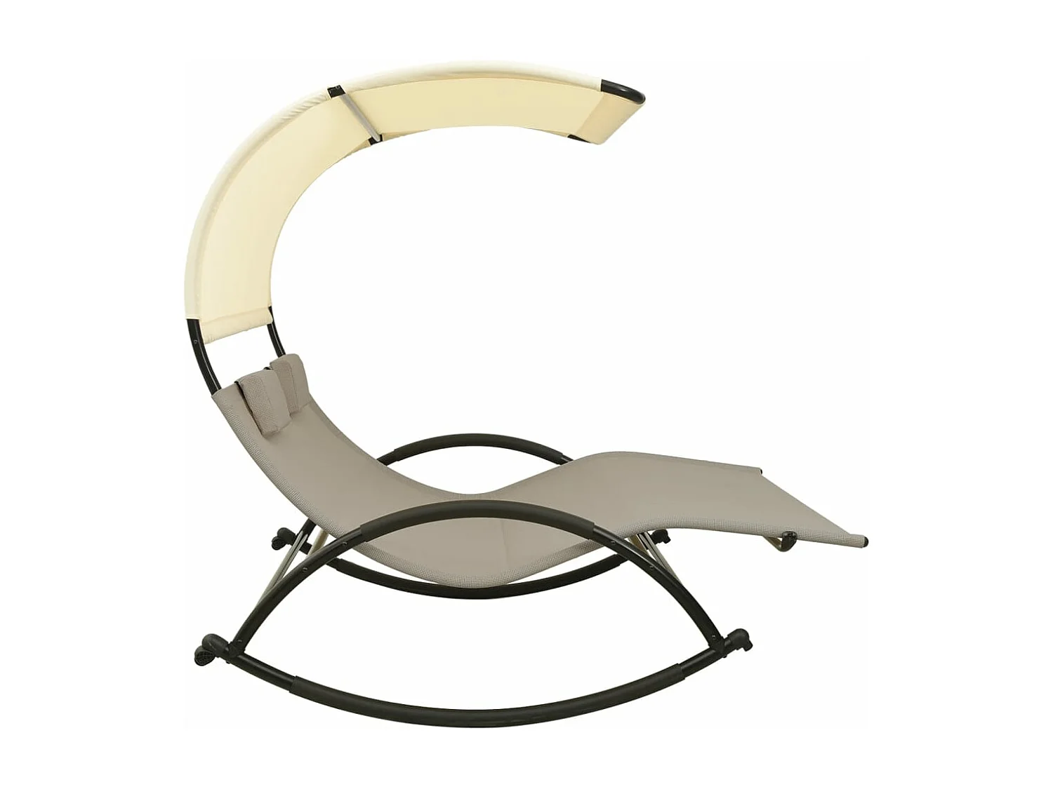 Transat chaise longue bain crème 139 x 180 x 170 cm 02_0012725