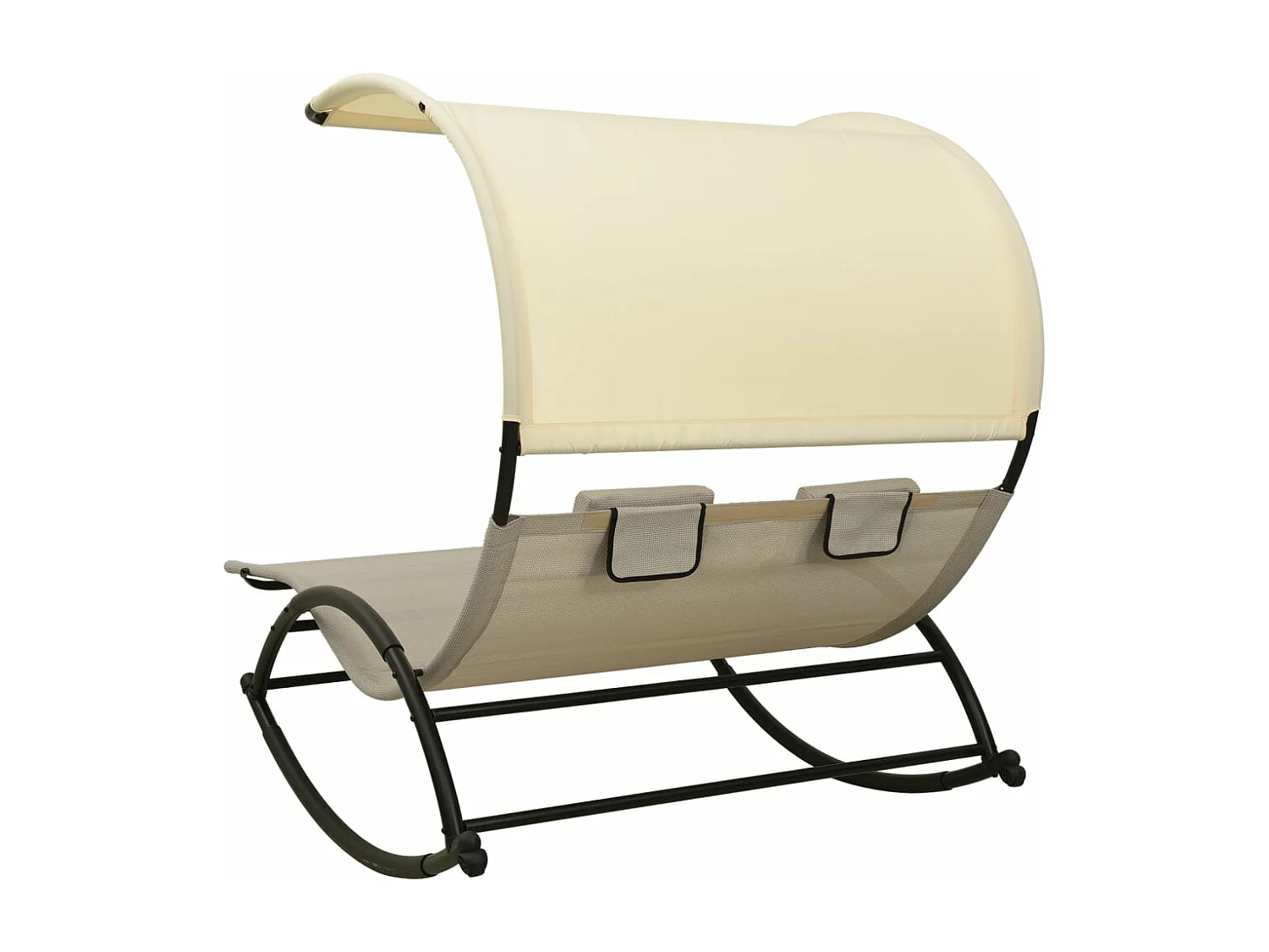 Transat chaise longue bain crème 139 x 180 x 170 cm 02_0012725