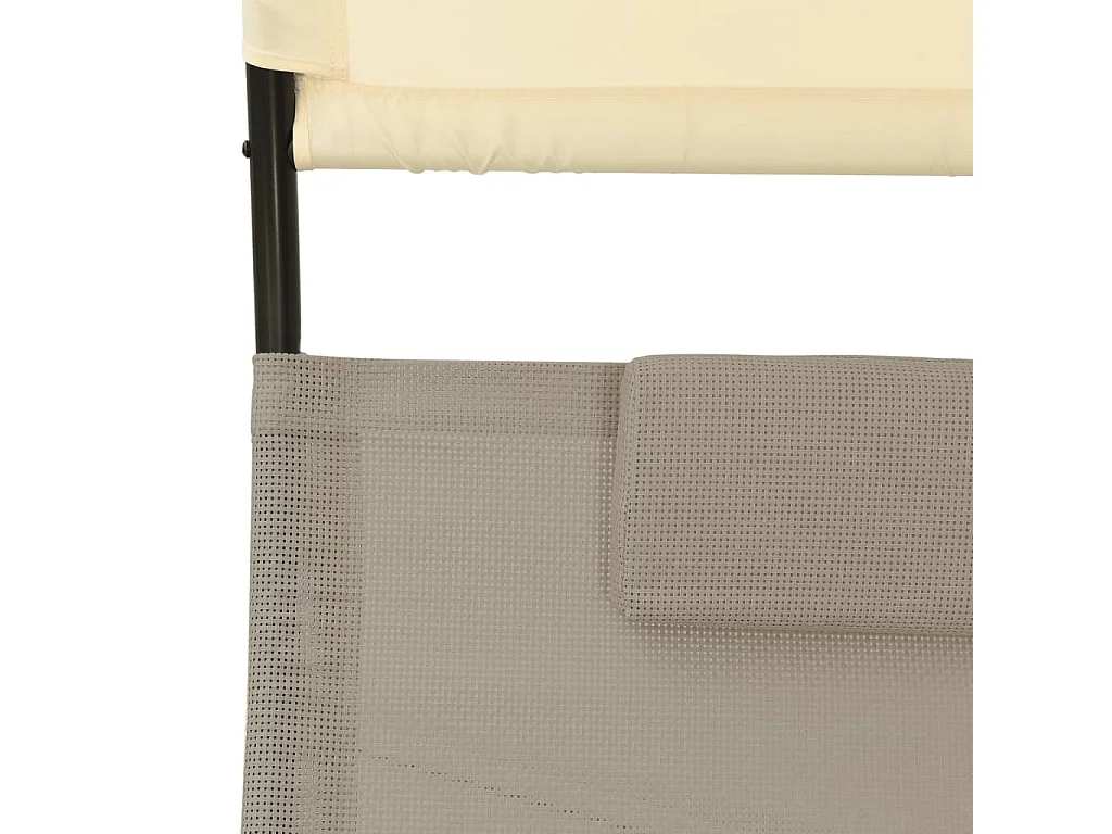 Transat chaise longue bain crème 139 x 180 x 170 cm 02_0012725