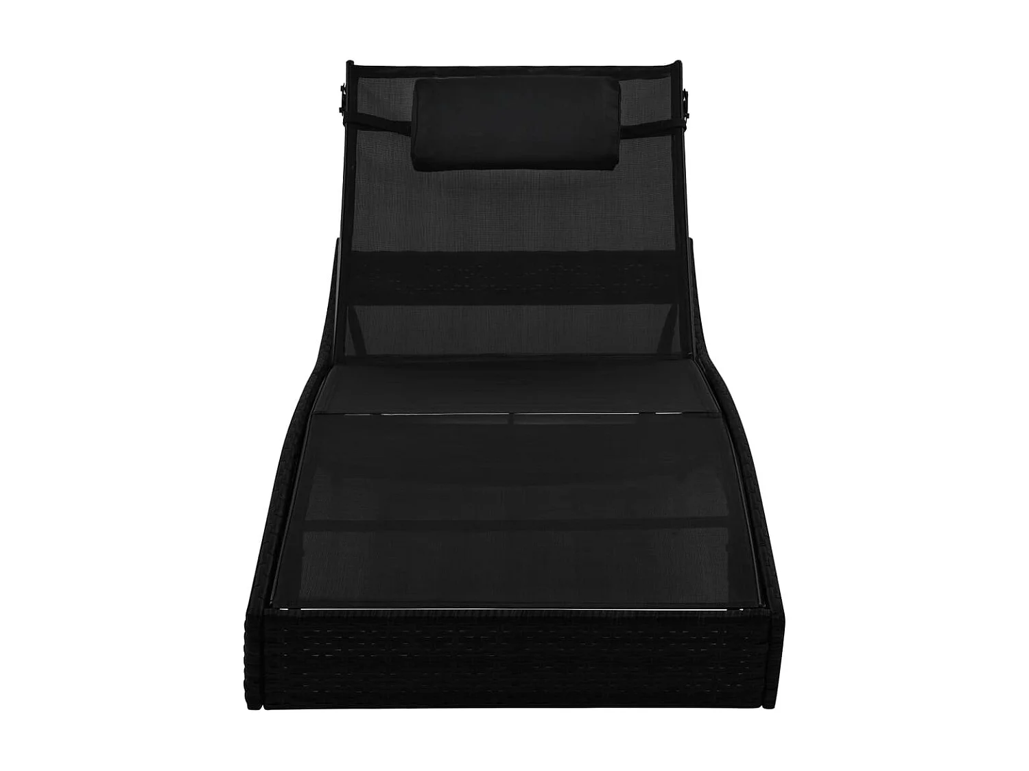 Lot de 2 transats résine noire 213 x 70 x 40 cm 02_0012145