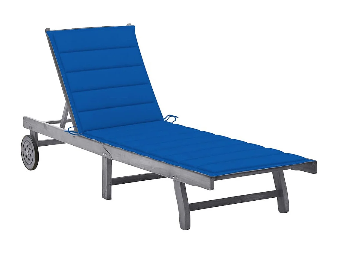 Transat chaise longue bain bois marron 200 x 59 x 30 cm 02_0012482