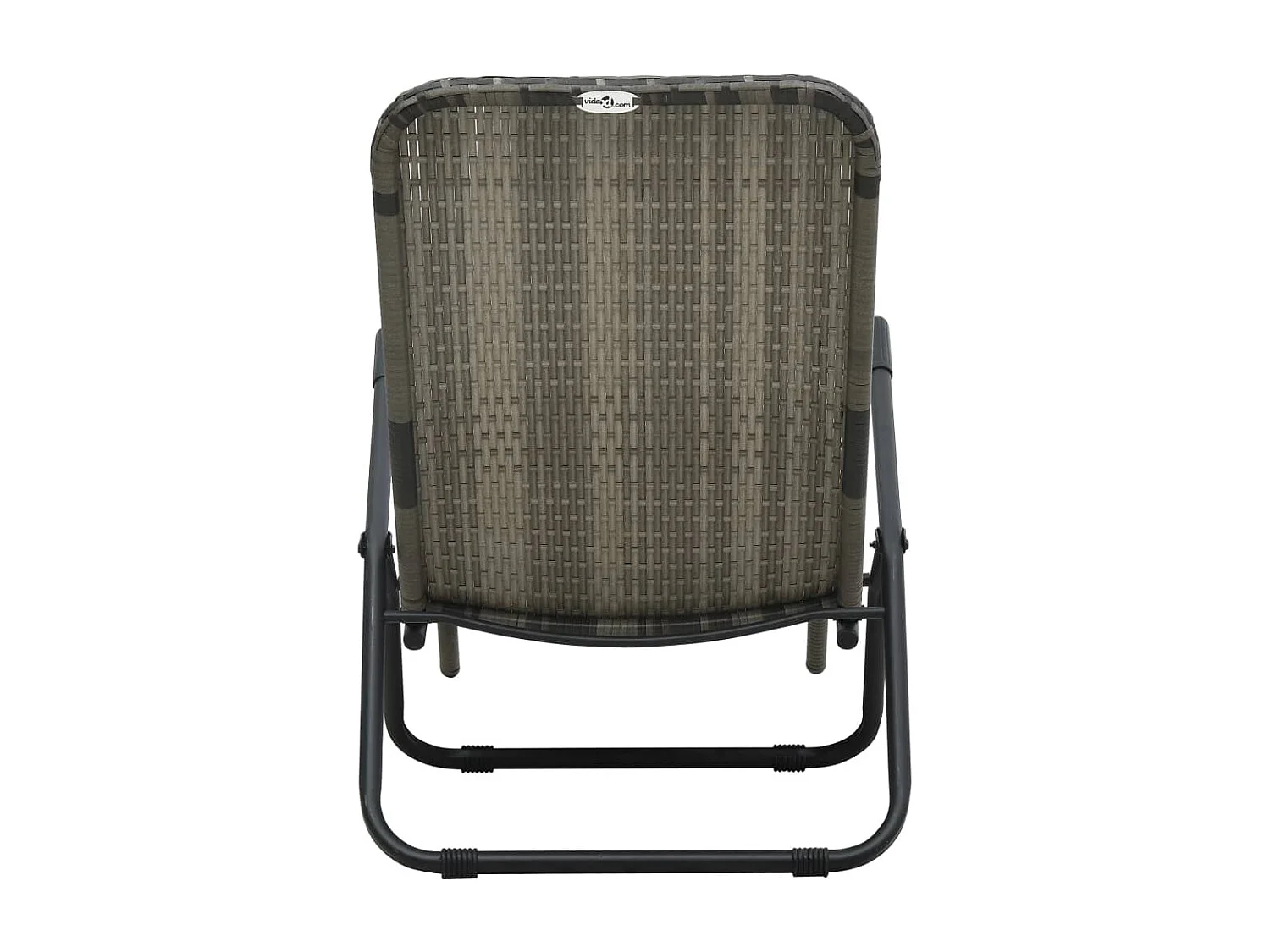 Cadeira de praia espreguiçadeira jardim cama terraço dobrável móveis de exterior tecido resina cinza 02_0012885