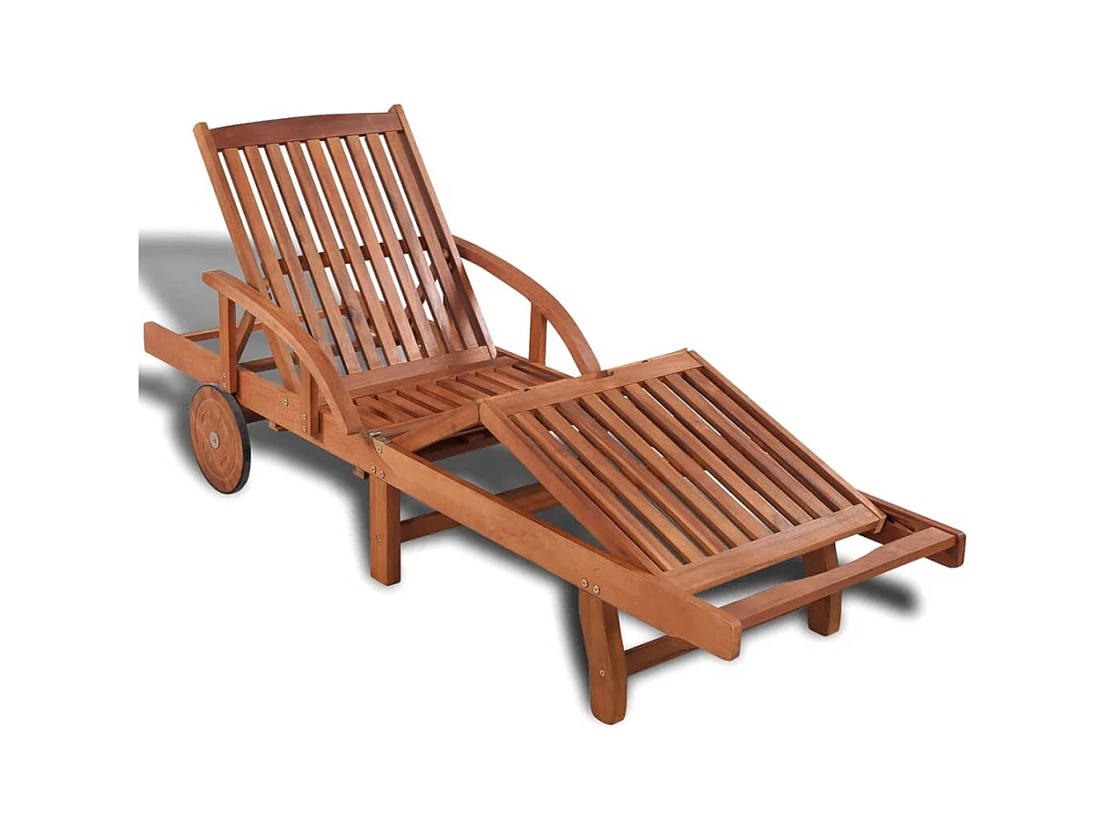 Transat chaise longue bain bois marron 200 x 68 x 30 cm 02_0012700