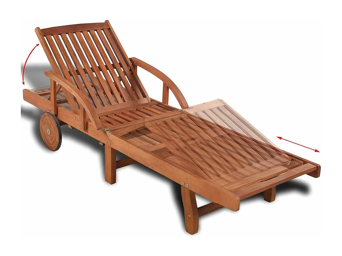 Sdraio sedia a sdraio lettino lettino da giardino terrazza mobili da esterno 200 x 68 x 30- 83 cm legno massello di acacia 02_0012700