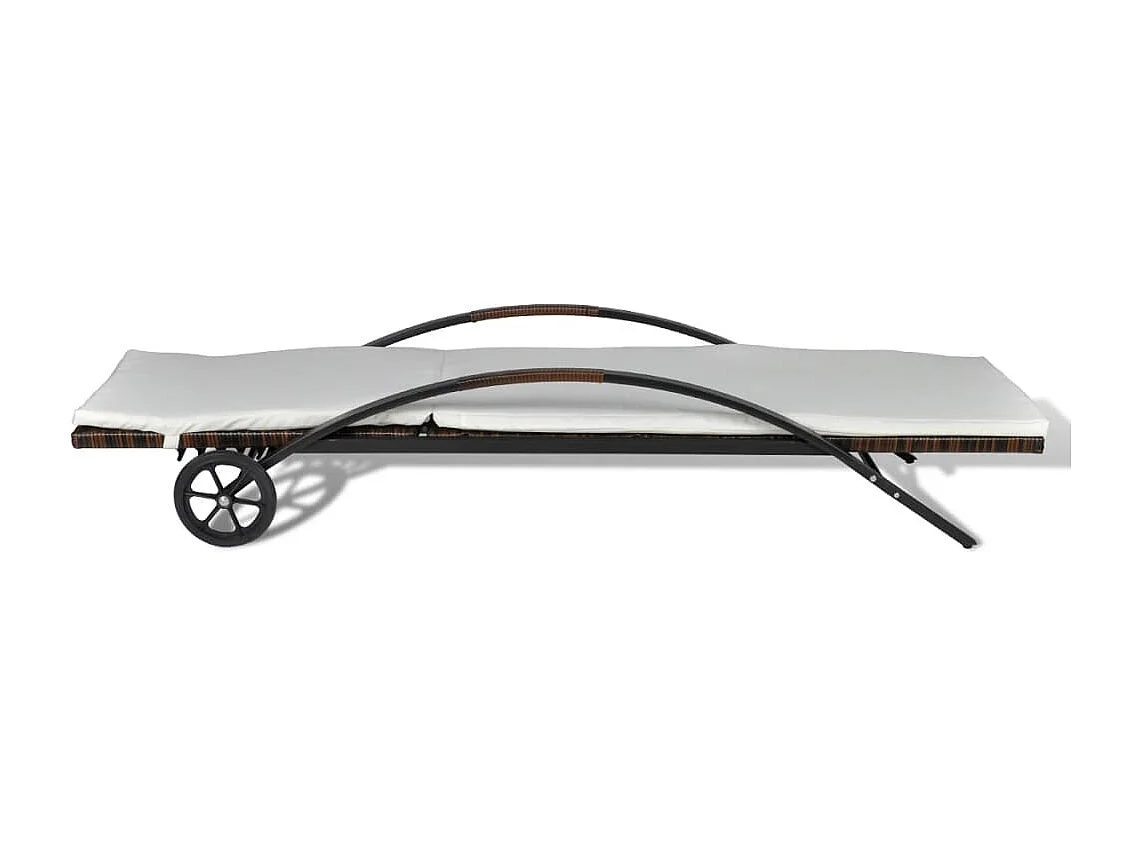 Transat chaise longue bain résine marron 200 x 65 x 39 cm 02_0012446