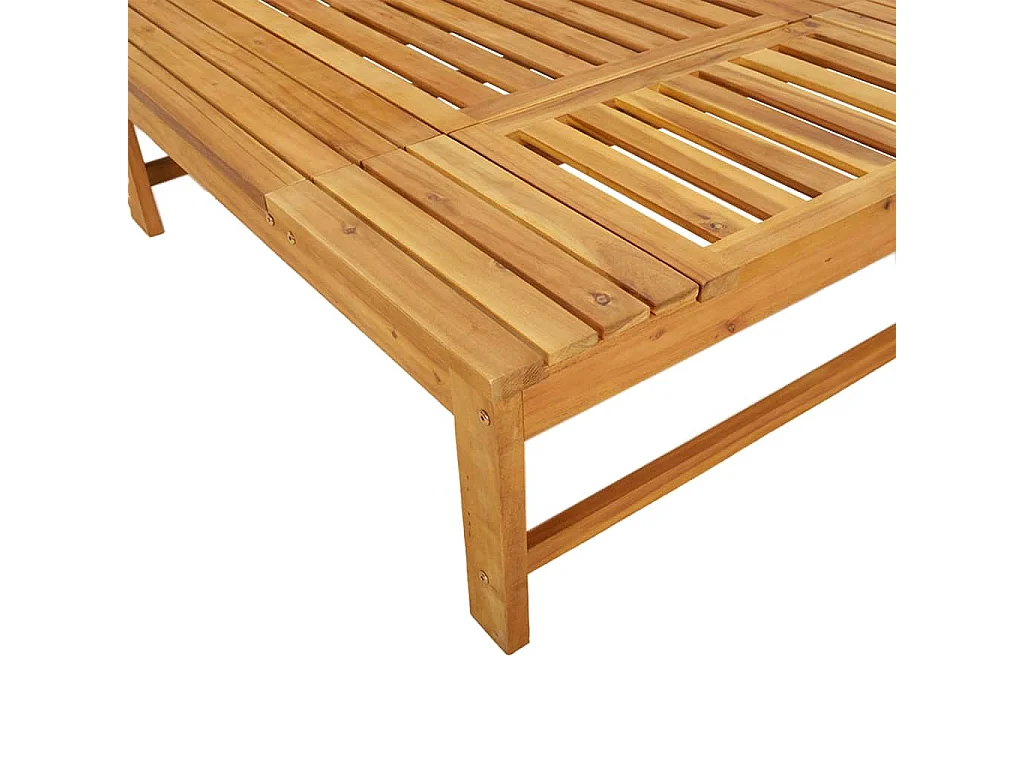 Sdraio sedia a sdraio lettino da giardino prendisole terrazza mobili da esterno e cuscino in legno massello di acacia grigio scuro 02_0012773