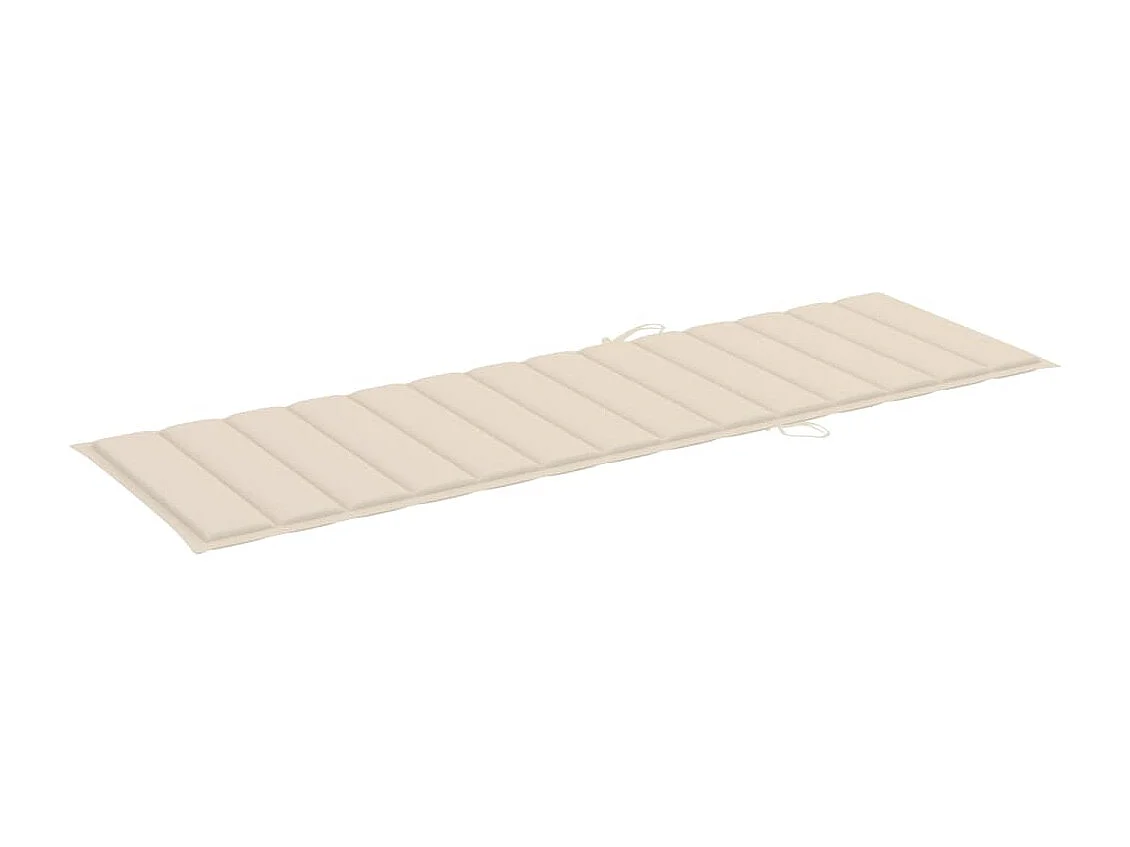 Espreguiçadeira cadeira de praia cama de sol cama de jardim mobiliário de exterior para pátio com almofada madeira maciça de acácia 02_0012368
