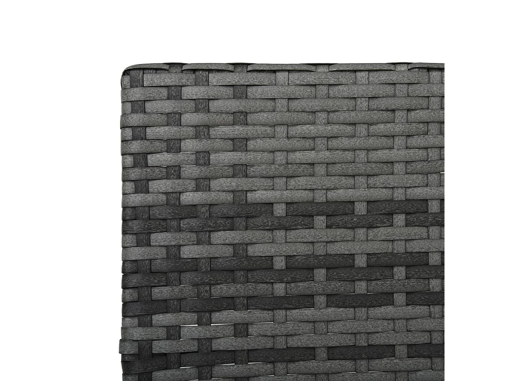 Espreguiçadeira espreguiçadeira para banhos de sol cama de jardim terraço móveis de exterior com almofada de resina tecida cinza 02_0012509