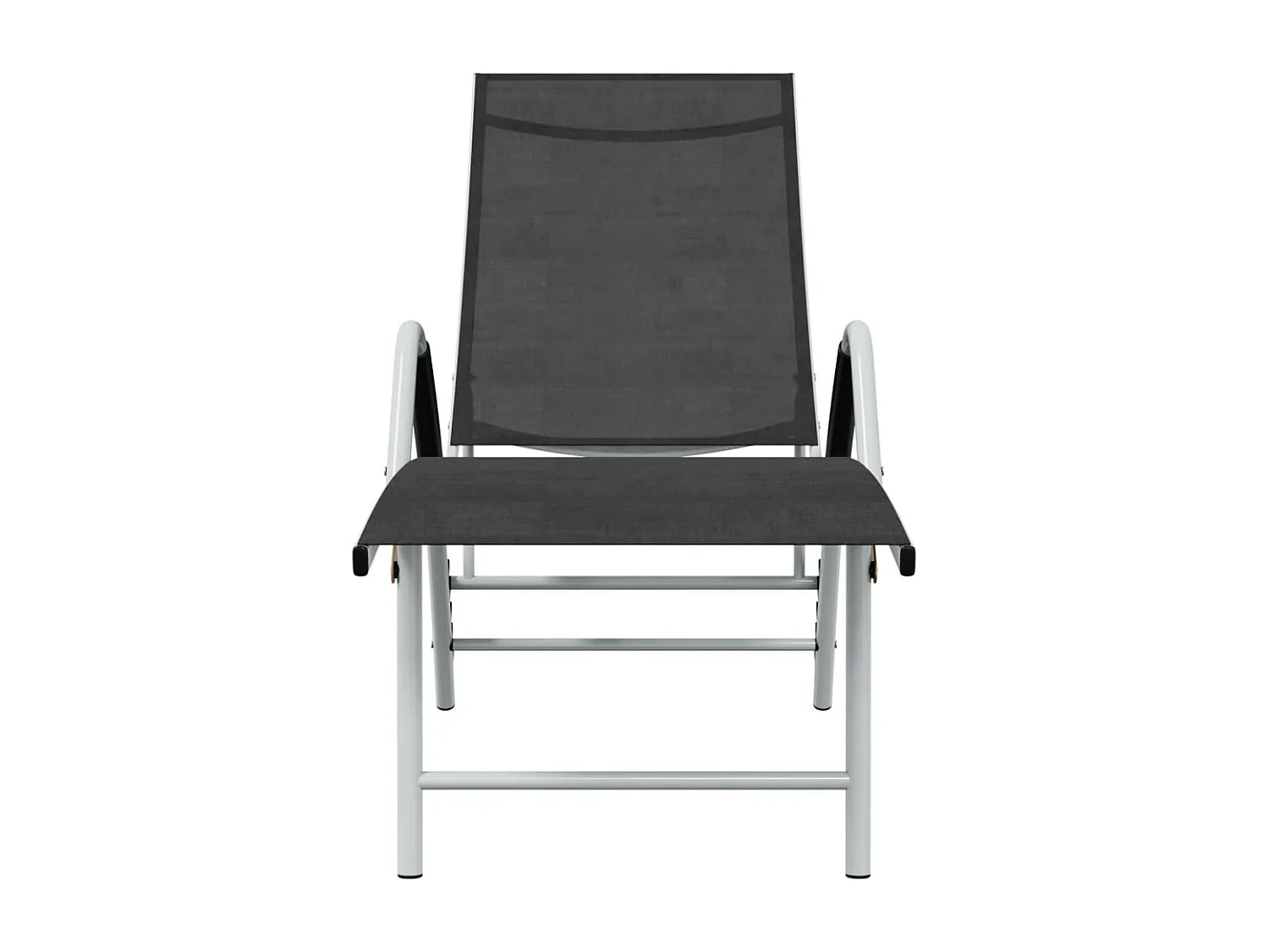 Transat chaise longue bain aluminium noire 170 x 60.5 x 96 cm 02_0012933