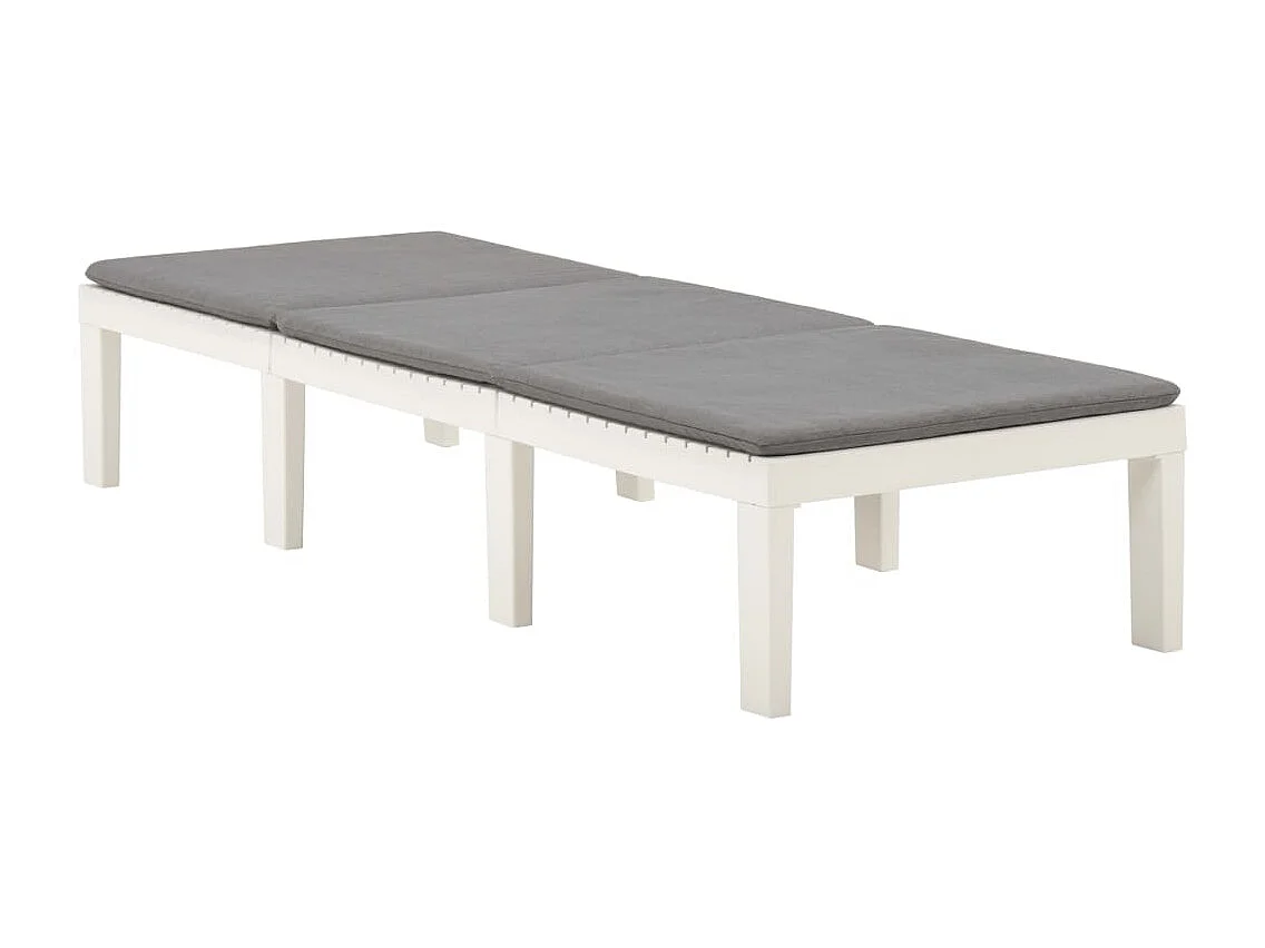 Transat chaise longue bain blanche 195 x 65 x 32 cm 02_0012501