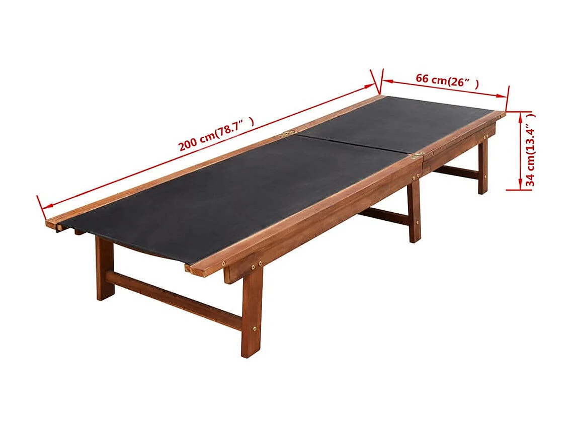 Lot de 2 transats bois marron 200 x 66 x 34 cm 02_0012144