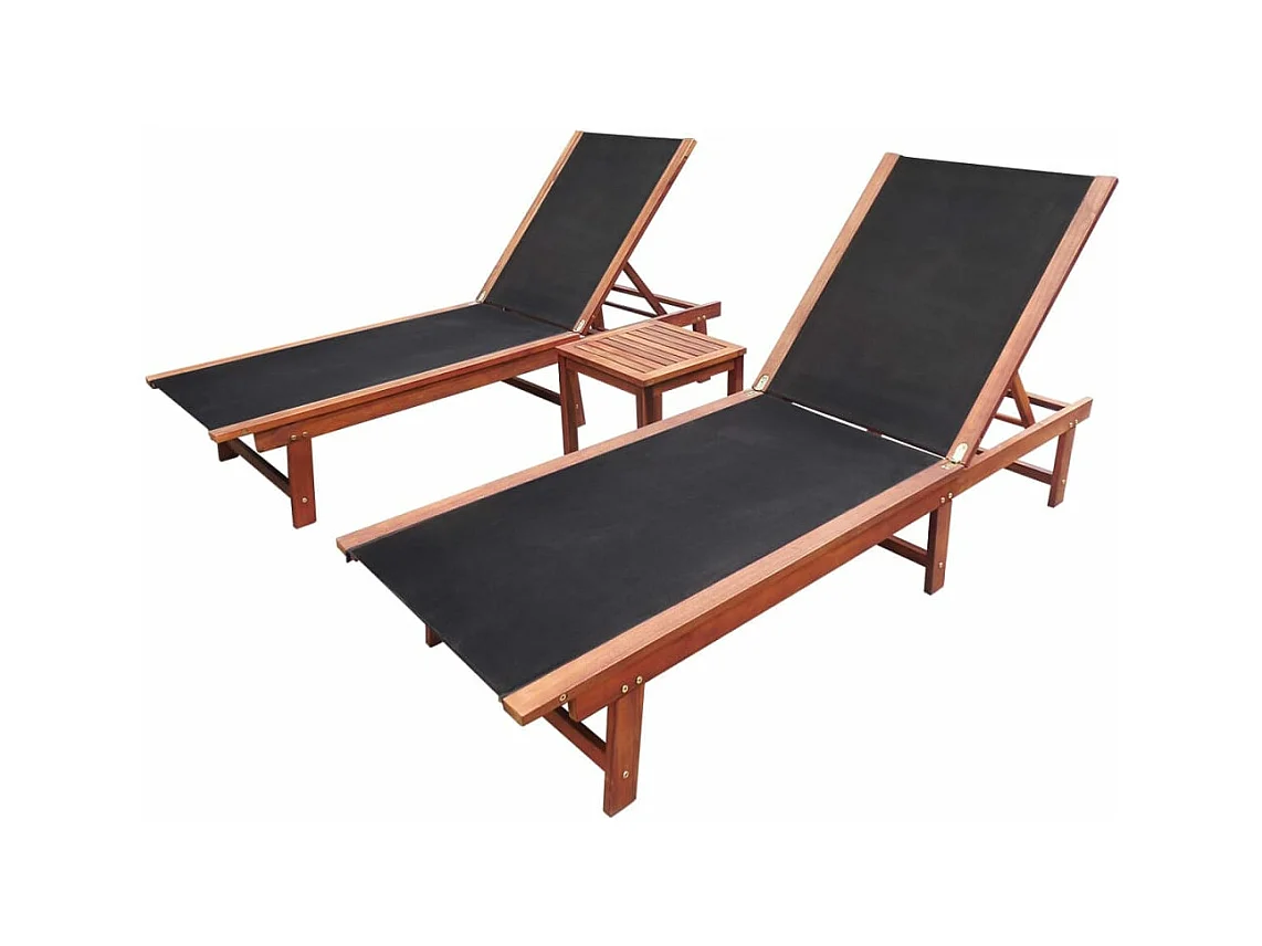 Lot de 2 transats bois marron 200 x 66 x 34 cm 02_0012144