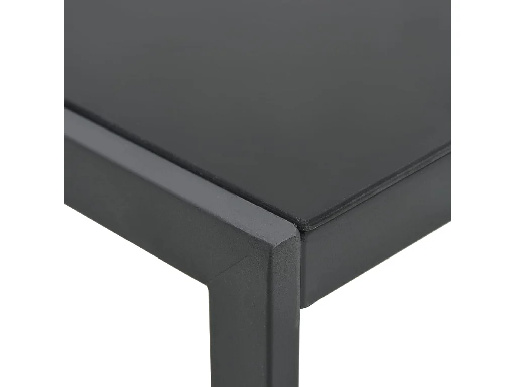 Conjunto de 2 espreguiçadeiras espreguiçadeira para banhos de sol jardim cama terraço mobiliário de exterior com textilene e mesa de aço 02_0012136