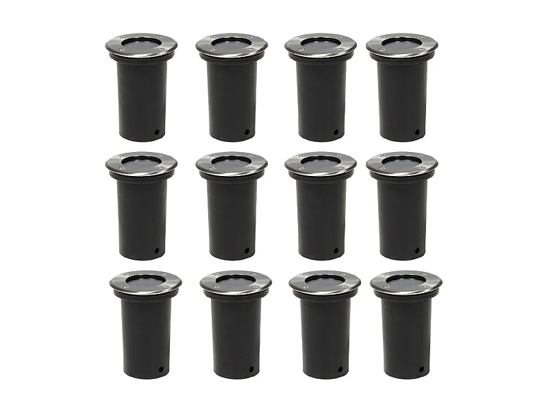 Conjunto de 12 lâmpadas embutidas redondas decoração de iluminação 2402091