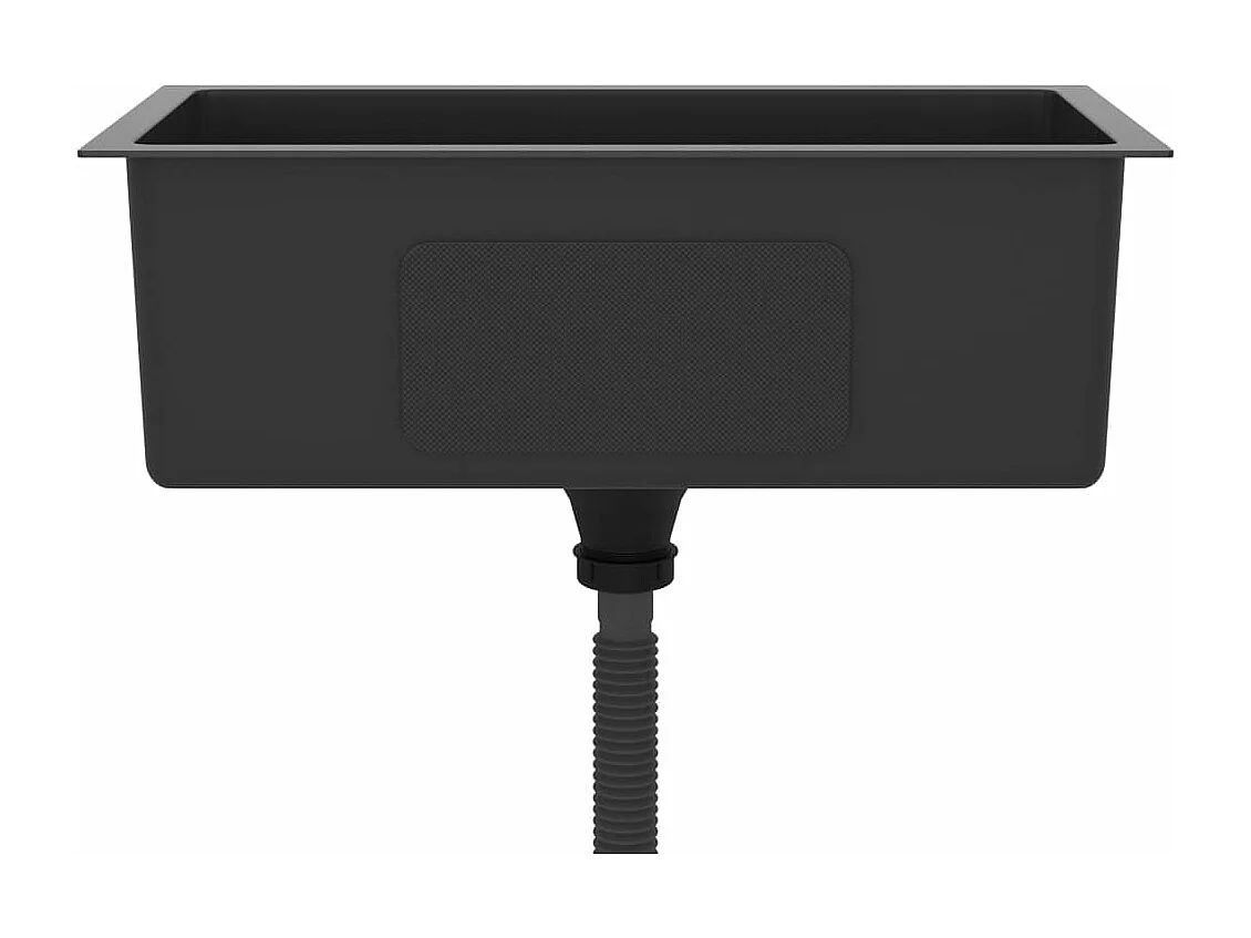 Pia de cozinha feita à mão interior de casa pia de banheiro preta 60 x 30 cm aço inoxidável 02_0002456