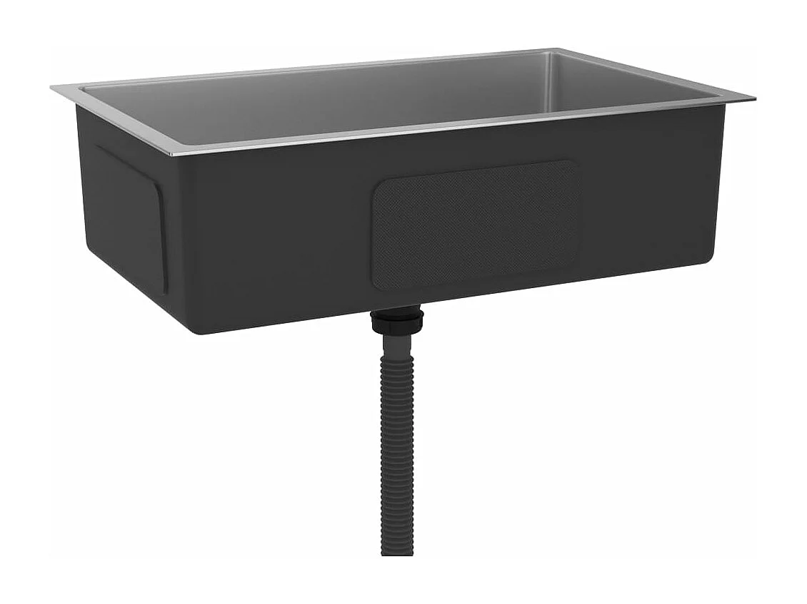 Pia de cozinha artesanal para casa interior pia de banheiro 70 x 44 cm aço inoxidável prata 02_0002467