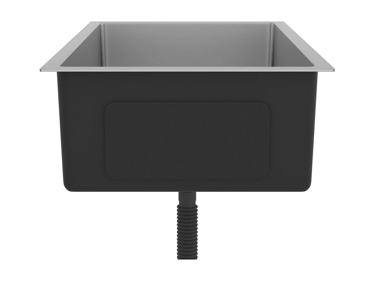 Pia de cozinha artesanal para casa interior pia de banheiro 70 x 44 cm aço inoxidável prata 02_0002467