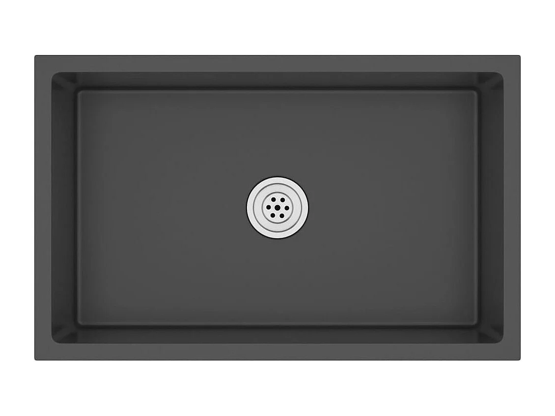 Fregadero de cocina hecho a mano, lavabo para interior de casa, baño, 70 x 40 cm, acero inoxidable negro 02_0002468