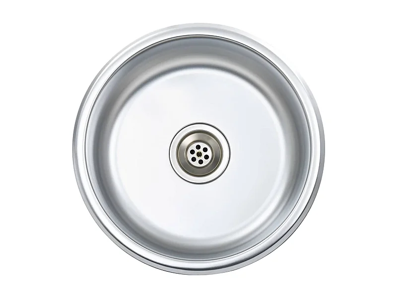 Fregadero de cocina con colador y sifón Fregadero bajo encimera Fregadero redondo Superficie antirrayas Interior del hogar Acero inoxidable duradero 02_0002355