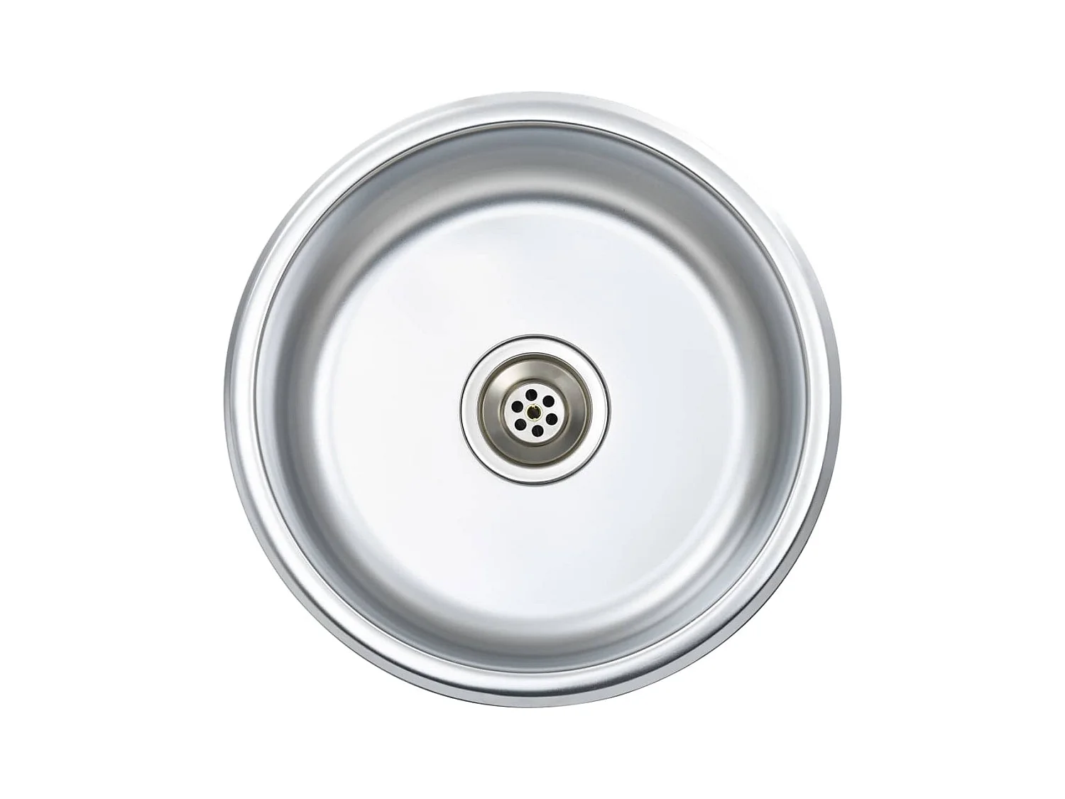 Lavello da cucina con valvola e sifone lavello sottotop lavello rotondo superficie antigraffio interno casa acciaio inox resistente 02_0002355