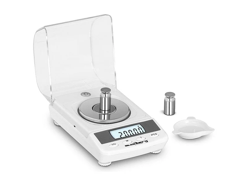 Balanza electrónica de precisión - 50 g - 0,005 g / 50 g - ø 60 mm - Protección contra el viento 14_0000062