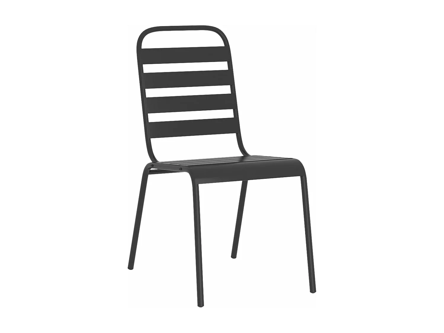 Juego de comedor de jardín muebles de exterior 5 piezas acero antracita 02_0013712