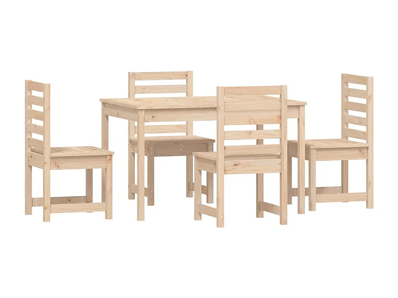 Set da pranzo per mobili da giardino mobili da esterno 5 pezzi in legno di pino massiccio 02_0014308