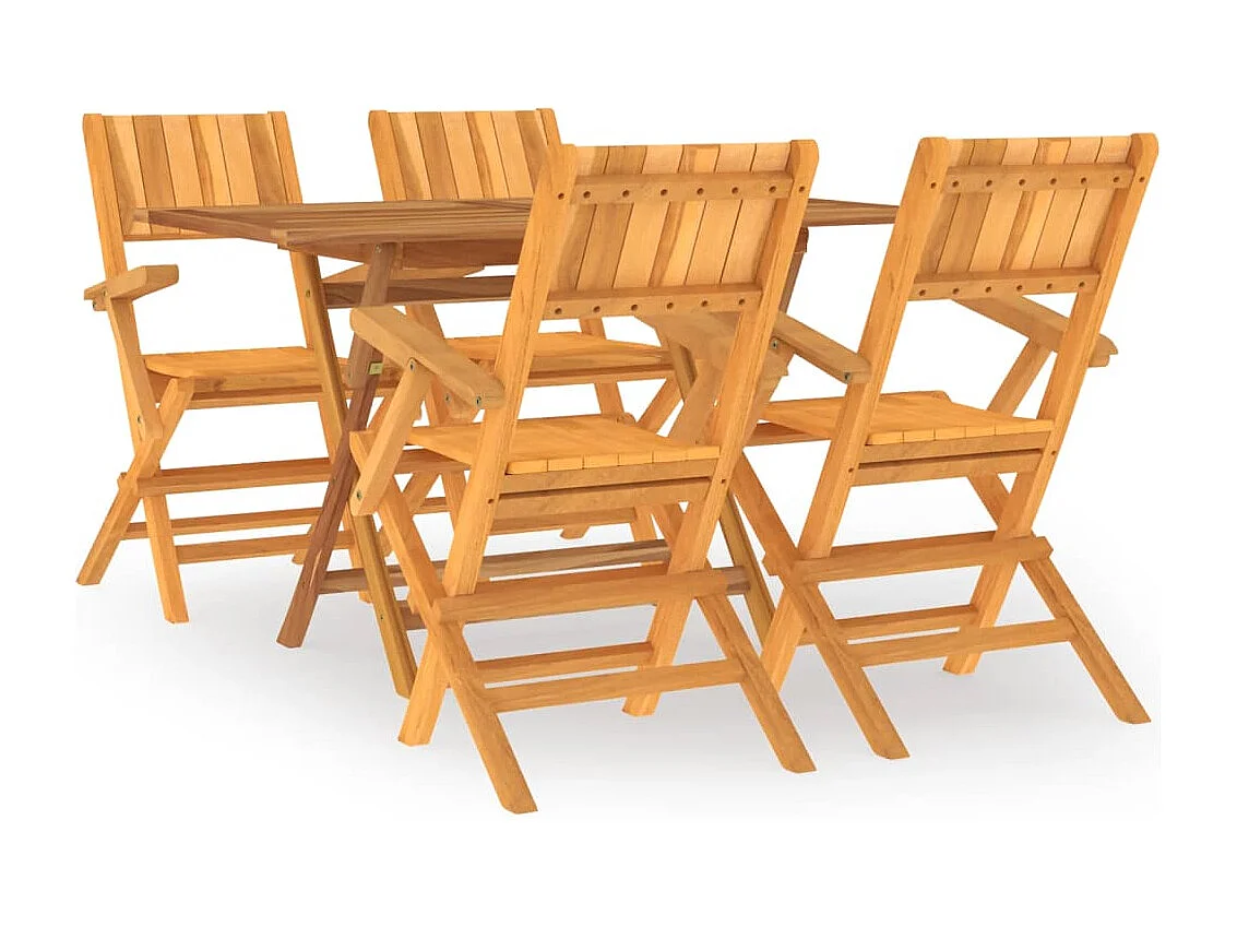 Ensemble à dîner salon bois marron 55 x 61 x 90 cm 02_0014301