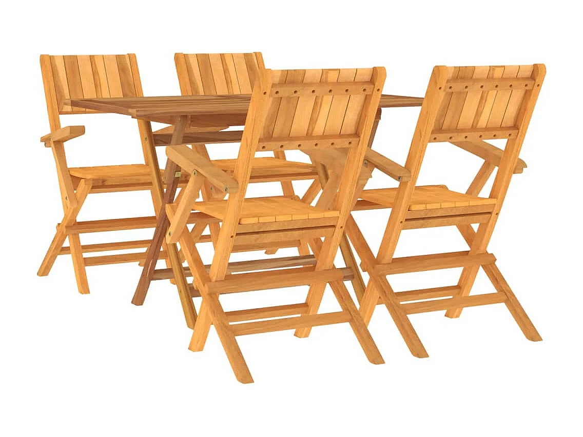 Ensemble à dîner salon bois marron 55 x 61 x 90 cm 02_0014301