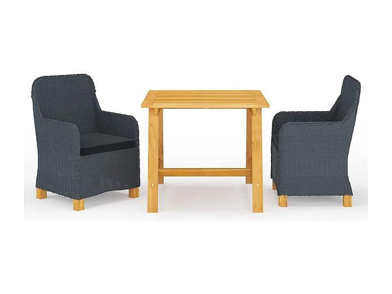 Juego de comedor de jardín muebles de exterior 3 piezas gris oscuro 02_0013628