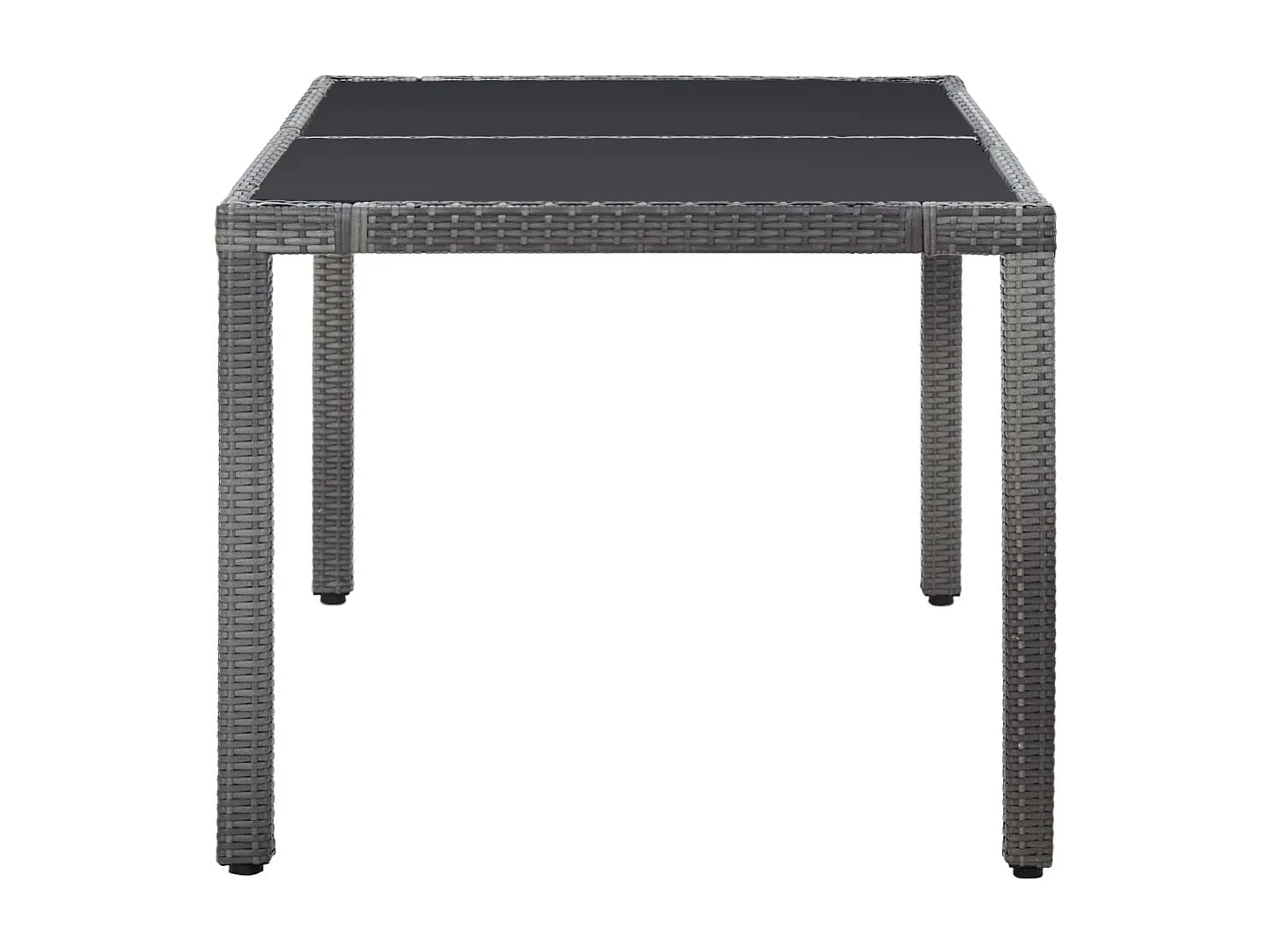 Mobilier à dîner d'extérieur résine grise 150 x 90 x 75 cm 02_0014684