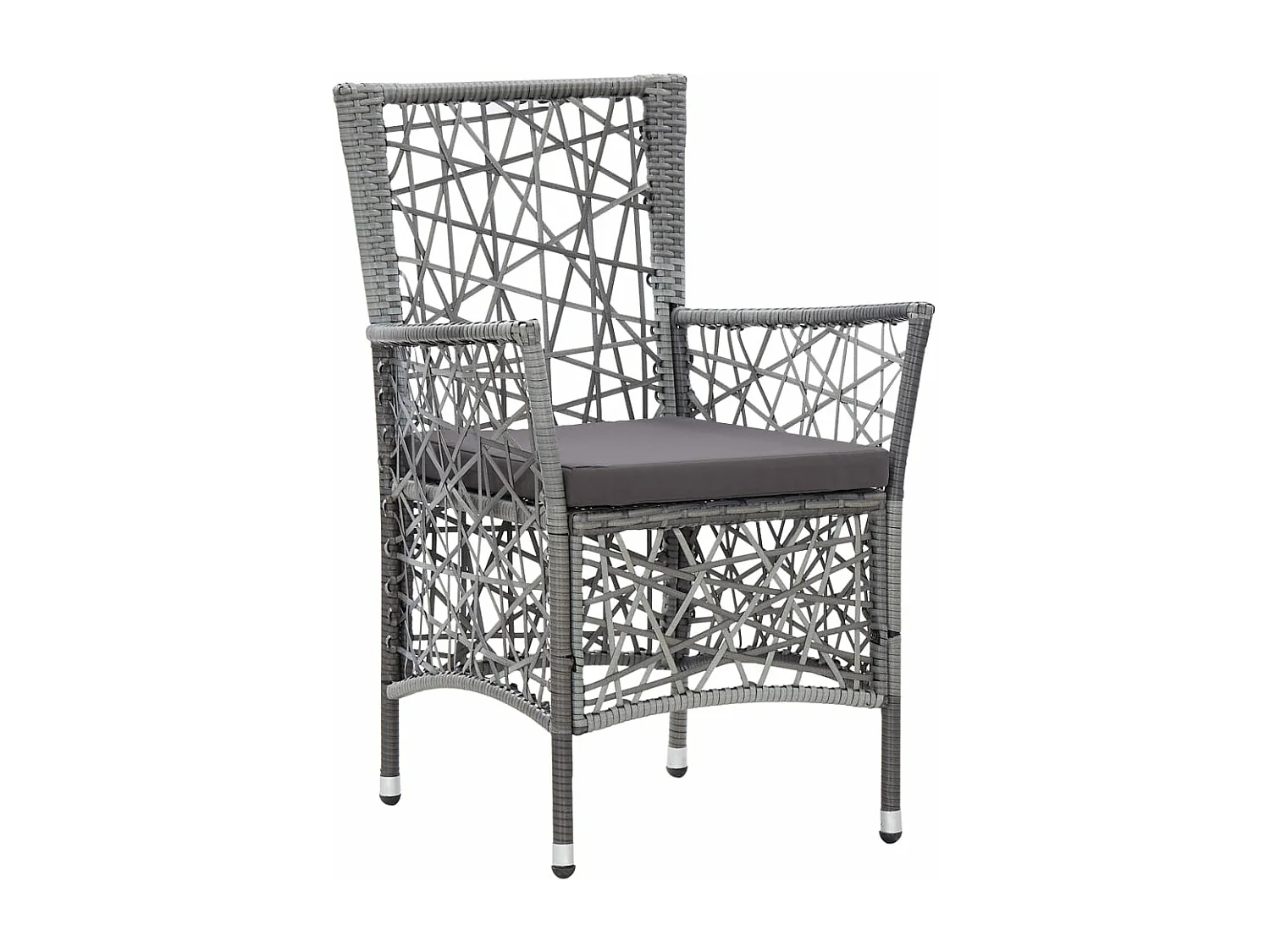 Mobilier à dîner d'extérieur résine grise 150 x 90 x 75 cm 02_0014684