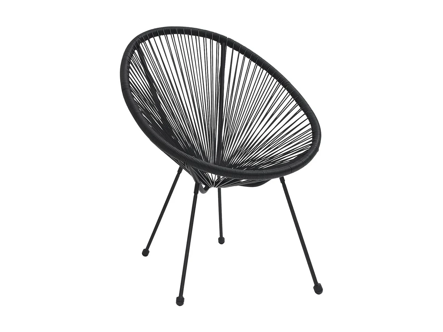 Conjunto de jantar de jardim móveis de exterior 5 peças preto 02_0013894