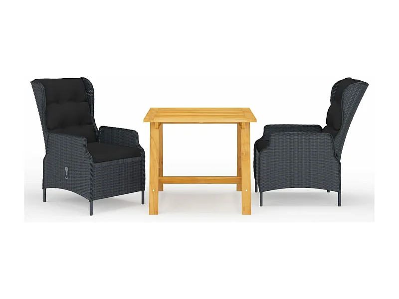 Set da pranzo da giardino mobili da esterno 3 pezzi grigio scuro 02_0013633