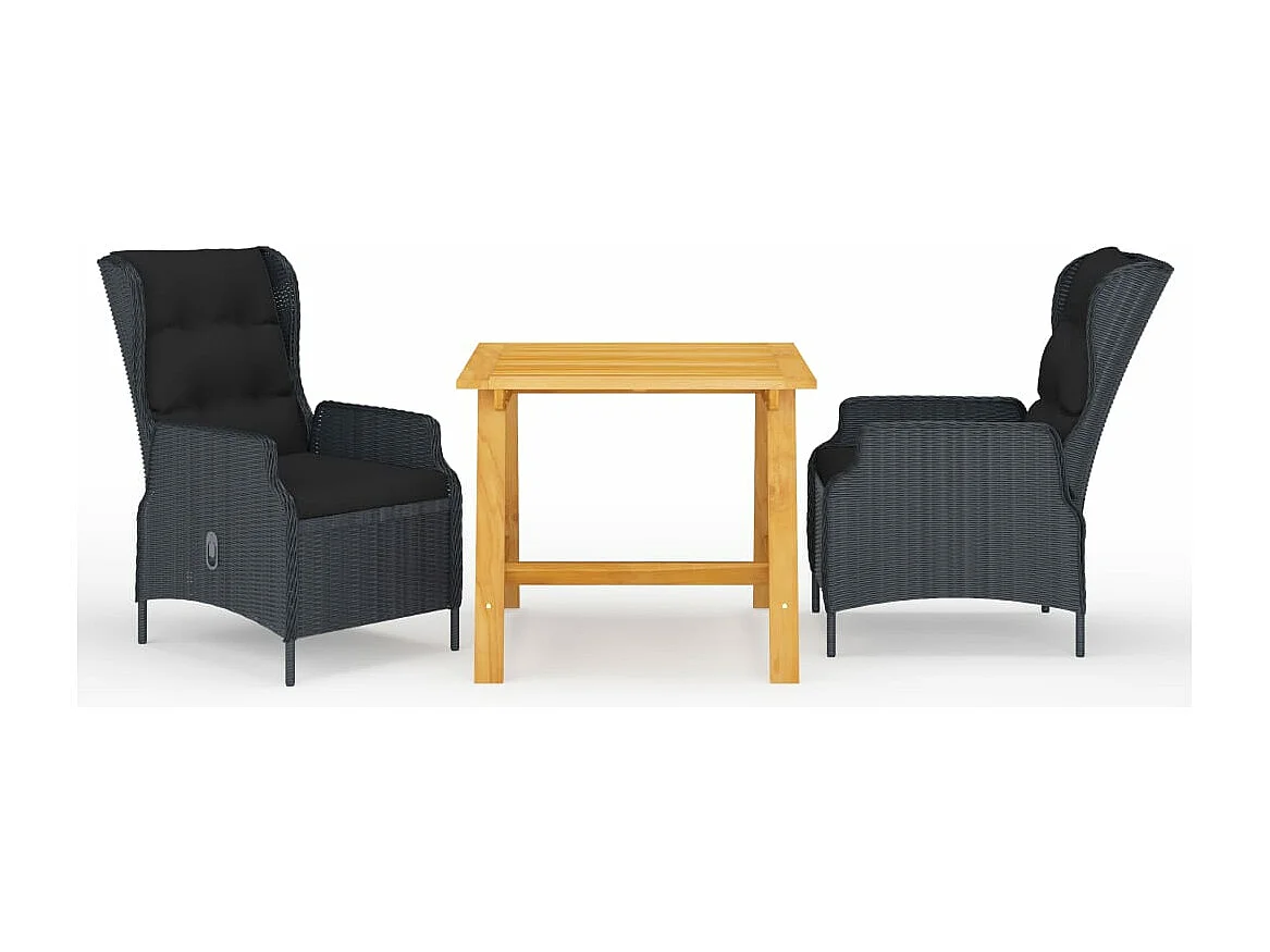 Juego de comedor de jardín muebles de exterior 3 piezas gris oscuro 02_0013633