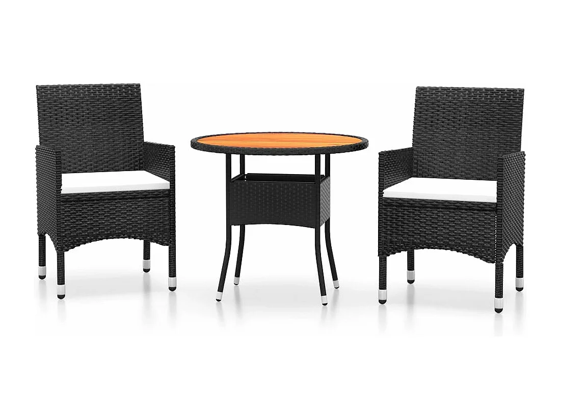 Mobilier à dîner salon résine noire 52 x 57 x 84 cm 02_0014756