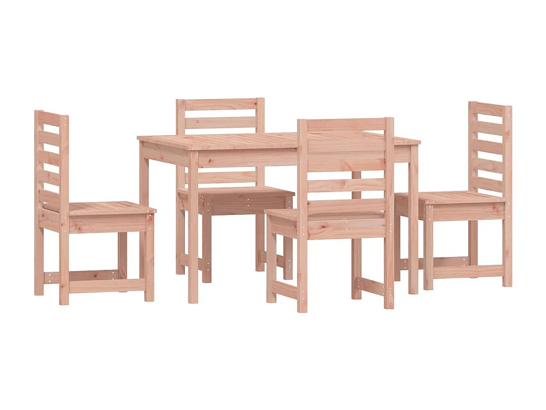 Set da pranzo per mobili da giardino Mobili da esterno in 5 pezzi Douglas in legno massiccio 02_0014309