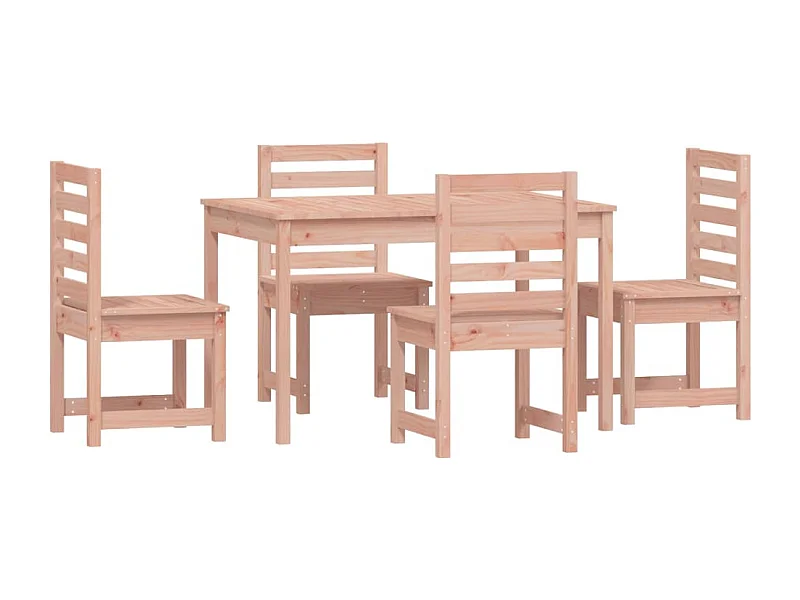 Set da pranzo per mobili da giardino Mobili da esterno in 5 pezzi Douglas in legno massiccio 02_0014309