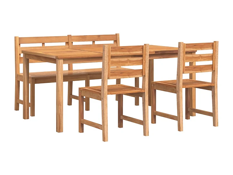 Set da pranzo da esterno 4 pezzi in legno massello di teak 02_0014272