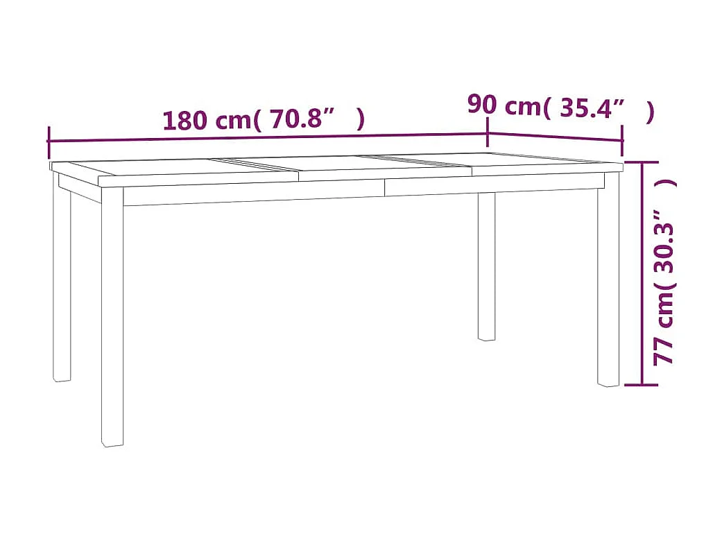 Ensemble à dîner salon bois marron 150 x 60 x 90 cm 02_0014260